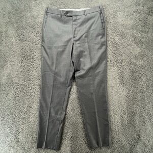 Guabello 34x32 Gray Super 150s Evo New Wool Italy Straight Cuffed Mens Pants